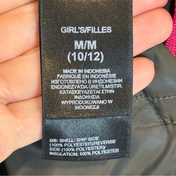 The North Face Girls Dark Gray/hot Pink Reversible Mossbud Jacket Size M 10-12 - Picture 5 of 13